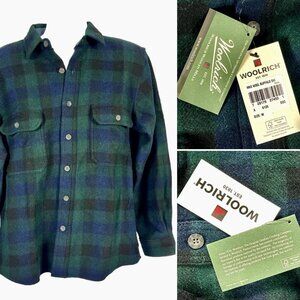 Woolrich Mens Wool Buffalo Long Sleeve Button Shirt Plaid size Medium w/Tags
